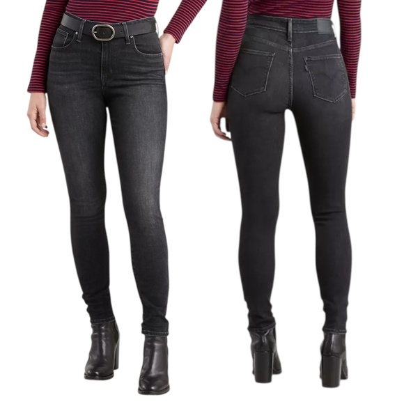 Levi’s 721 High Rise Skinny Size 27 Steady Rock Soft Wash Black - Picture 1 of 15